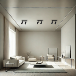 Mica Spot Schwarz 2xGU10 Fassung