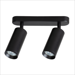 Mica Spot Black Fixture 2xGU10