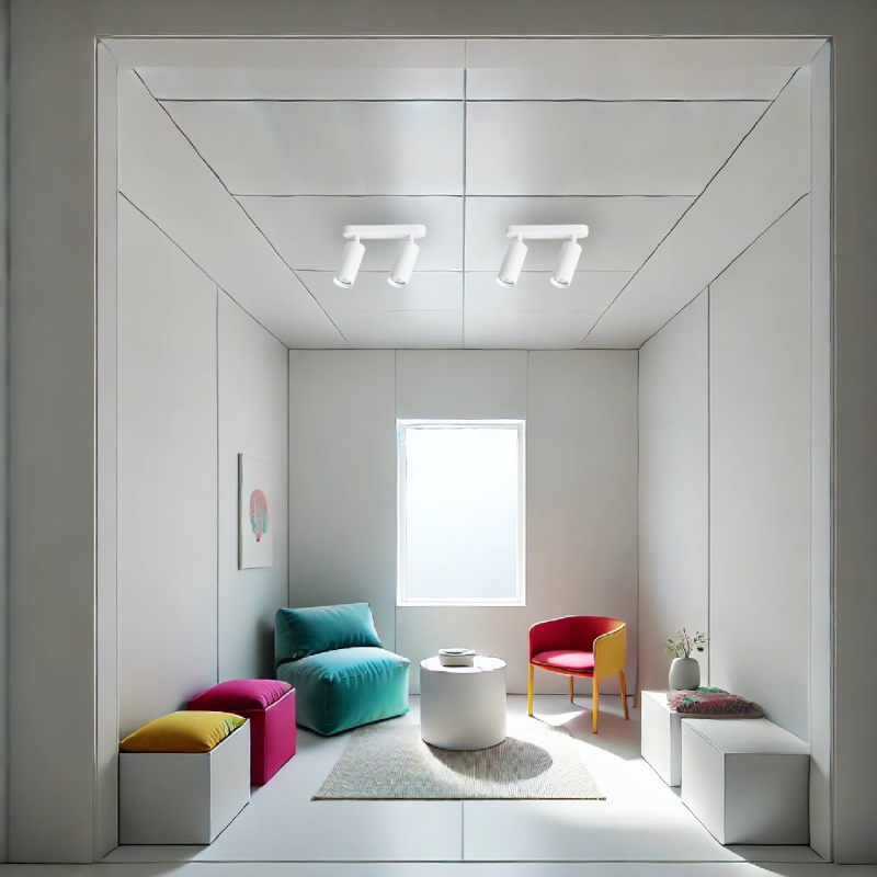 Mica Spot Gehäuse Weiß 2xGU10