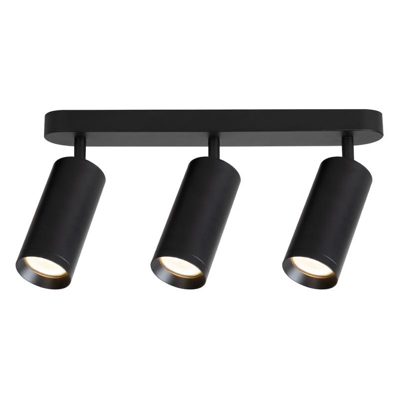 Mica Spot Black Fixture 3xGU10