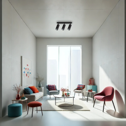 Ensamblaje Mica Spot Negro 3xGU10