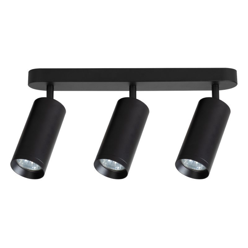 Mica Spot Black Fixture 3xGU10