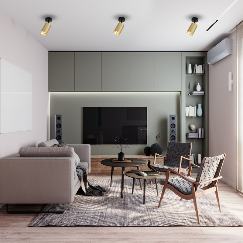 Світильник Pipe Spot Золотий 1xGU10