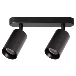 Pipe Spot Black Fixture 2xGU10