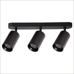 Pipe Spot Black Fixture 3xGU10