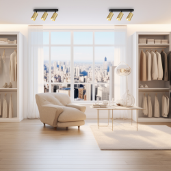 Pipe Spot Fassung Gold 3xGU10