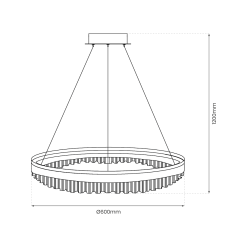 Lámpara colgante PRECIOSA 52W LED