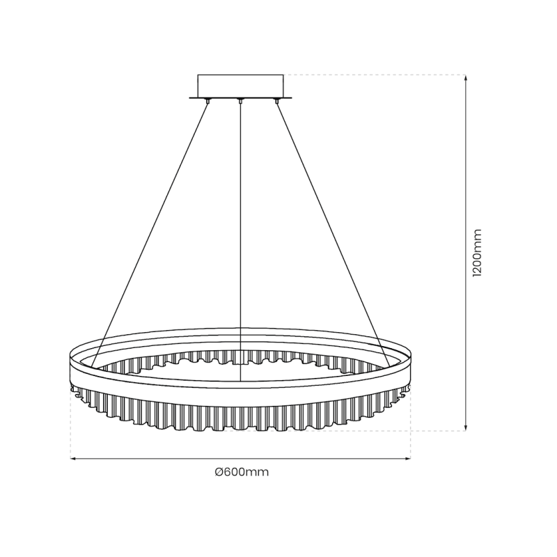 Lámpara colgante PRECIOSA 52W LED