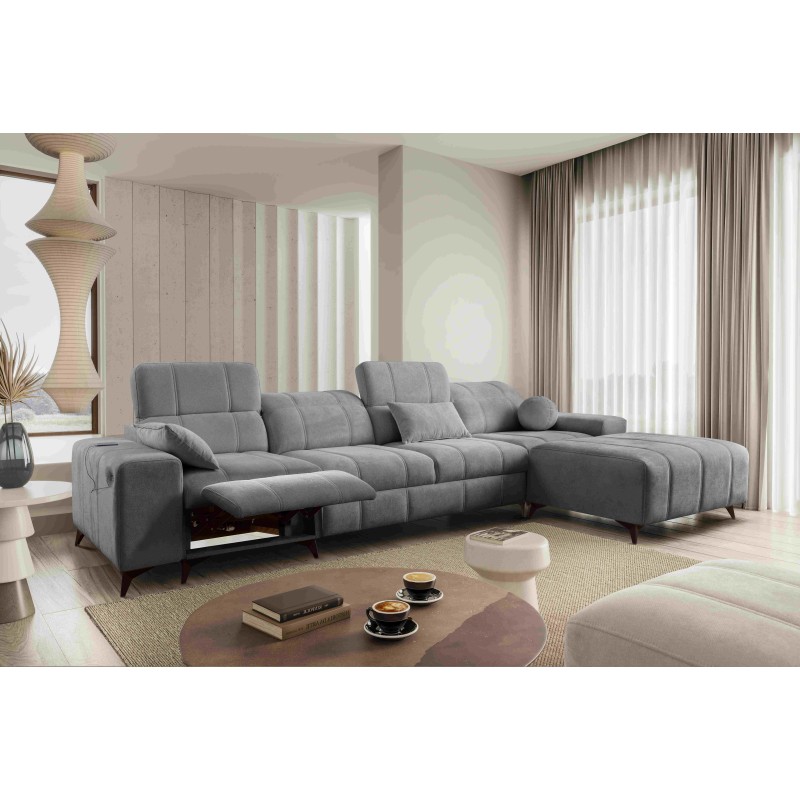 Ecksofa Ballagio XII Mix mit Schlaffunktion und Relax - Geflecht, Spring 1101