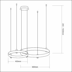 Lampa wisząca ELEGANCE 72W LED
