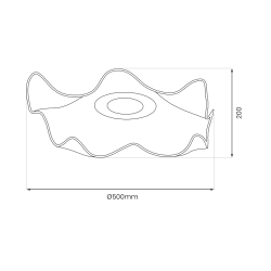 Lámpara de techo LARGO 16W LED