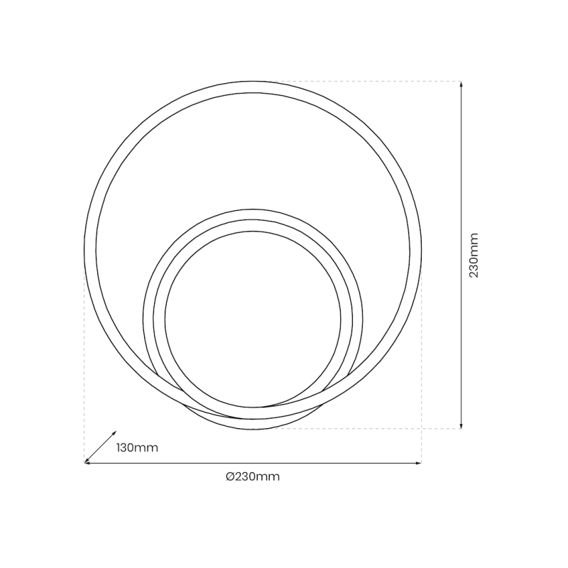 Kinkiet LUCERO BLACK 13W LED