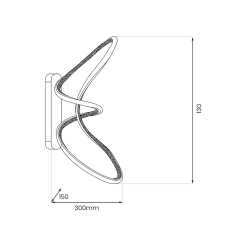 Wandleuchte TESORO BLACK 15W LED