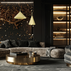 Lámpara colgante CAPITAL GOLD Ø46cm 1xGX53