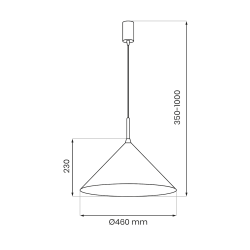 CAPITAL BLACK Hanging Lamp Ø46cm 1xGX53
