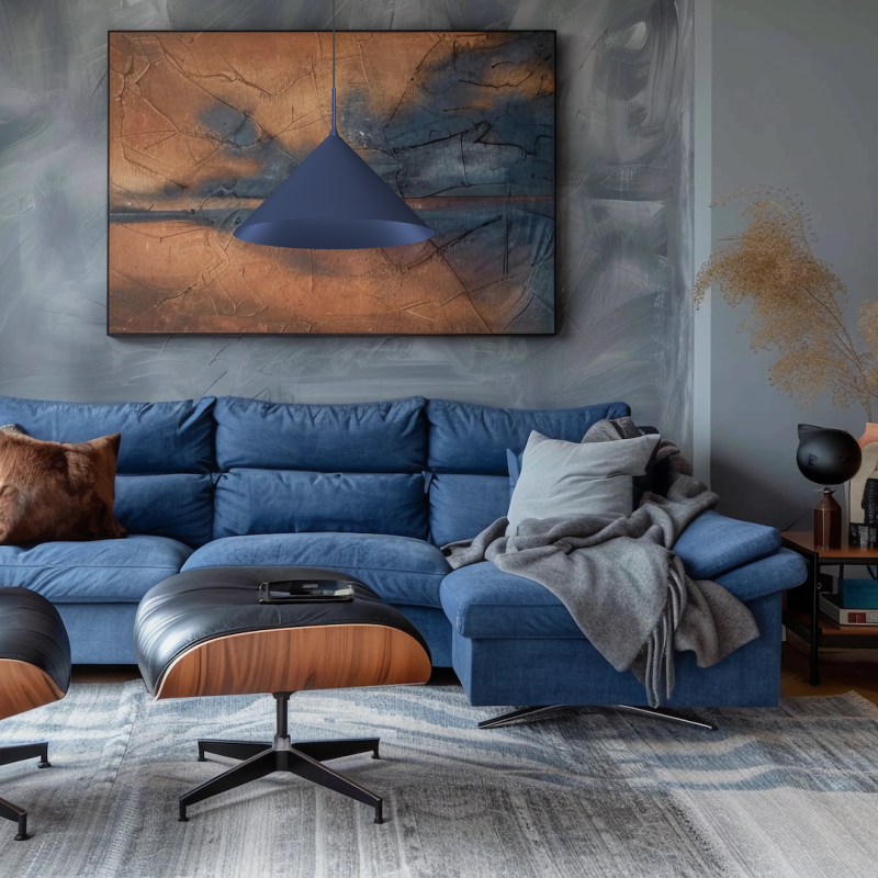 CAPITAL NAVY BLUE Hanging Lamp Ø46cm 1xGX53