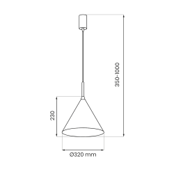CAPITAL ROSE GOLD Hanging Lamp Ø32cm 1xGX53