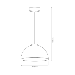 GAMMA BLACK Pendant Lamp 1xE27