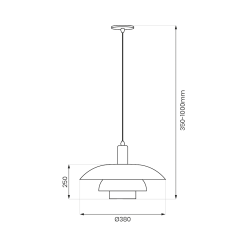 FERRO pendant lamp 1xE27
