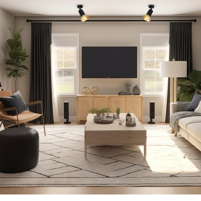 Tulip Spot Black Fixture 1xGU10