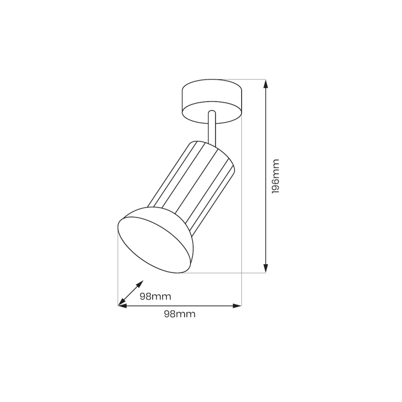 Tulip Spot Fixture White 1xGU10