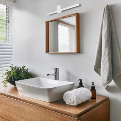 Aplique de pared Artemis 13,8W LED 60cm 4000K IP44 Blanco