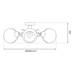 Lampa sufitowa OSLO 3xE27
