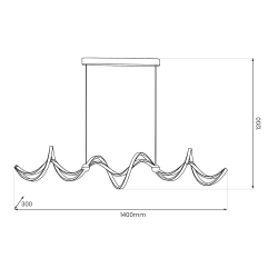 Lámpara colgante COLIA 55W LED