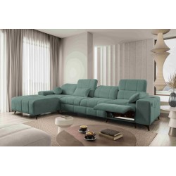 Ballagio XII Mix Corner Sofa with Sleeping and Relaxation Function - Woven Fabric, Spring 1116