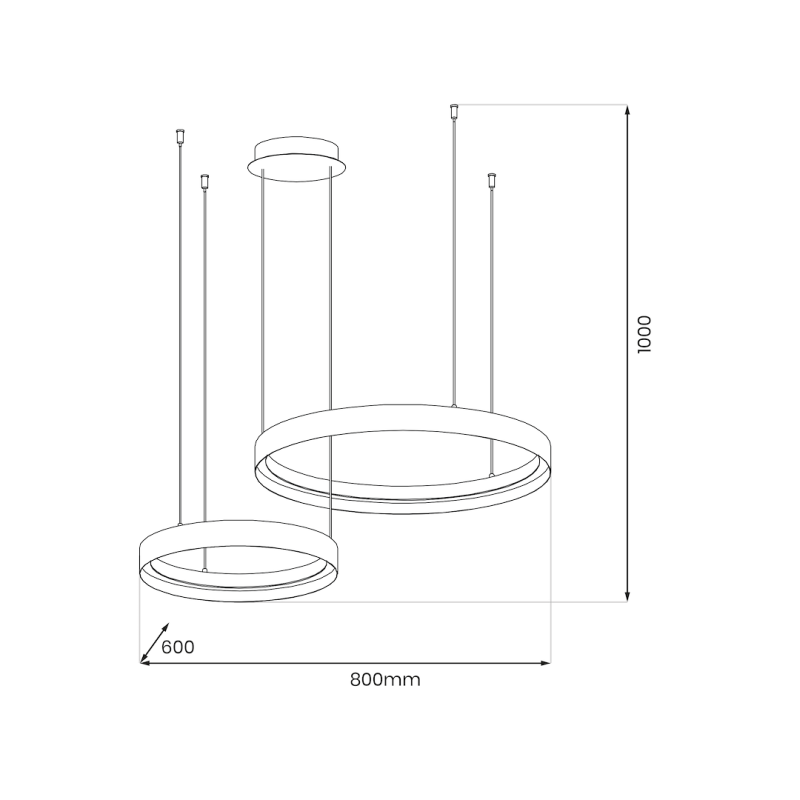 Lámpara colgante ORBITA 72W LED