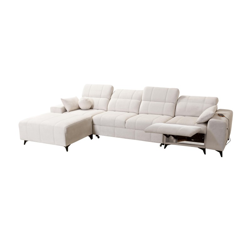 Ecksofa Ballagio XII Mix mit Schlaffunktion und Relax - Geflecht, Spring 1116