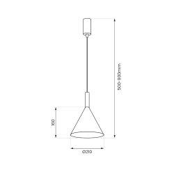 PERU BLACK Hanging Lamp 1xE27