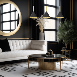 PERU BLACK Hanging Lamp 3xE27