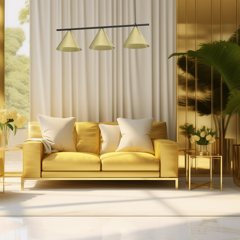 Hanging lamp CAPITAL BLACK-GOLD 3XGX53