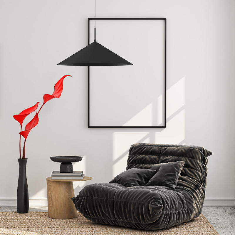 Lámpara colgante CAPITAL NEGRO 1XGX53