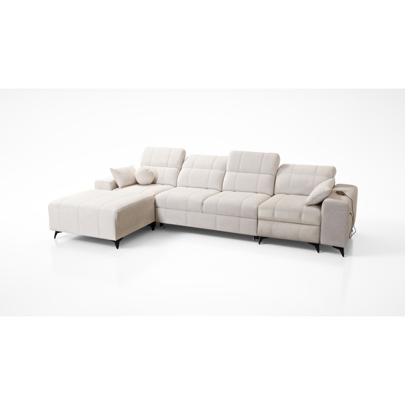 Ballagio XII Mix Corner Sofa with Sleeping and Relaxation Function - Woven Fabric, Spring 1116