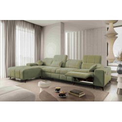Ballagio XII Mix corner sofa with sleeping and relaxation function - Plecionka, Spring 1115