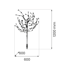 Solarlampe Baum 120cm RGB+3000K IP44