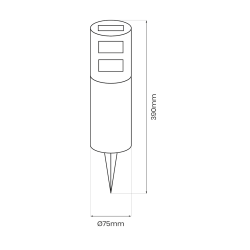 Solarleuchte Fidel 3000K IP44