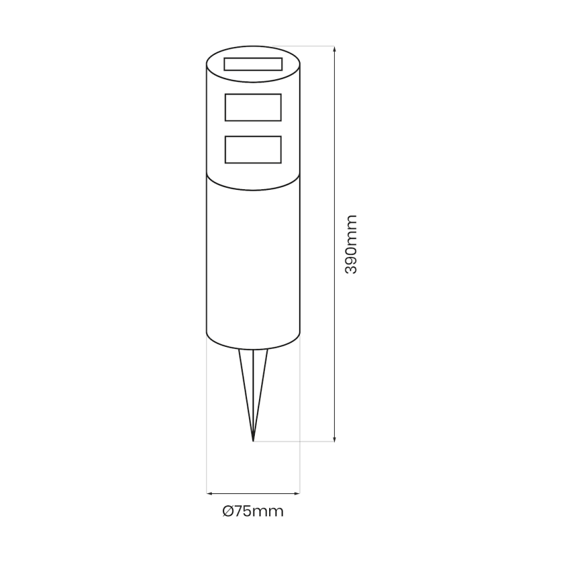 Solarleuchte Fidel 3000K IP44