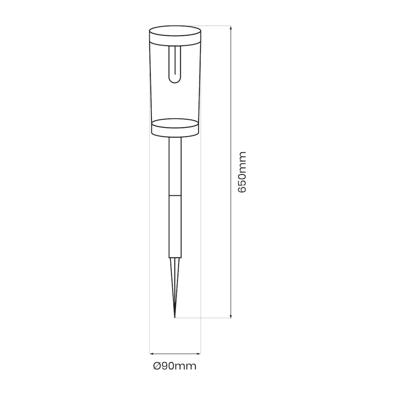 Solar Path Bollard 3000K IP44 2-pack