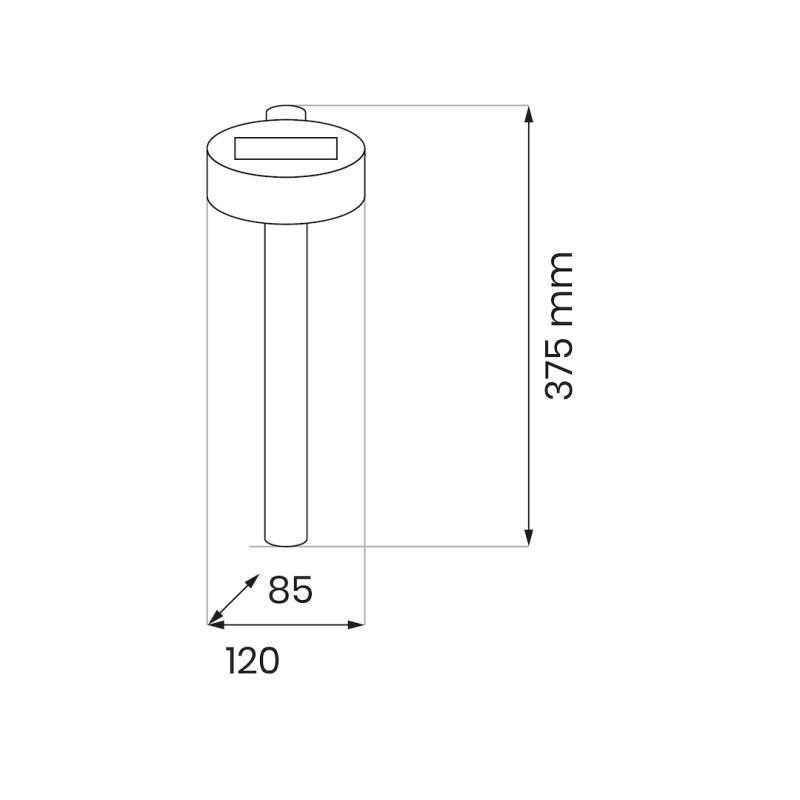 Solarleuchte Eye 3000K IP44