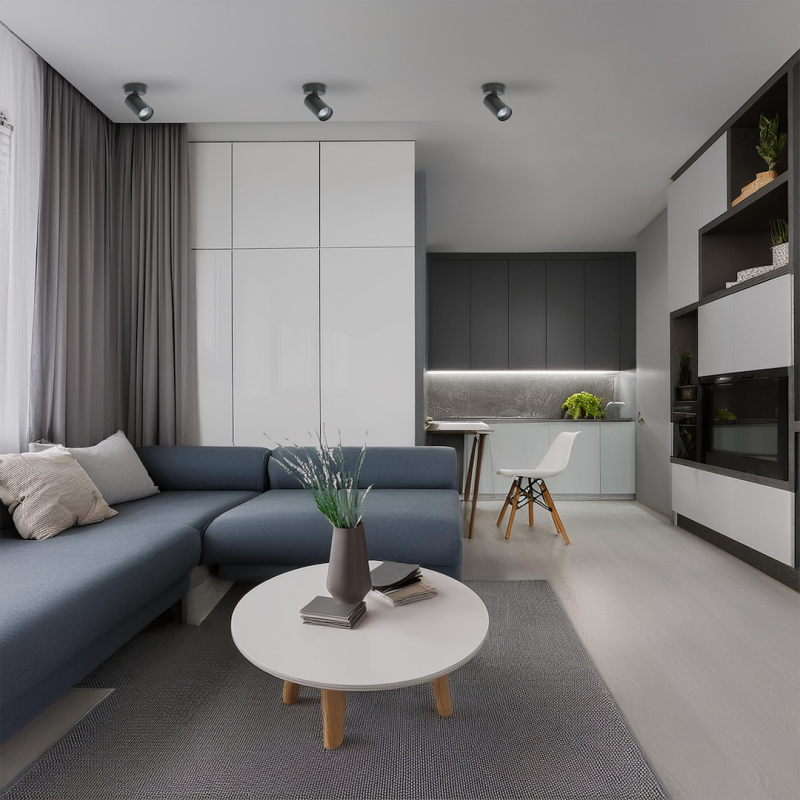 Hero Spot Schwarz 1xGU10 Fassung