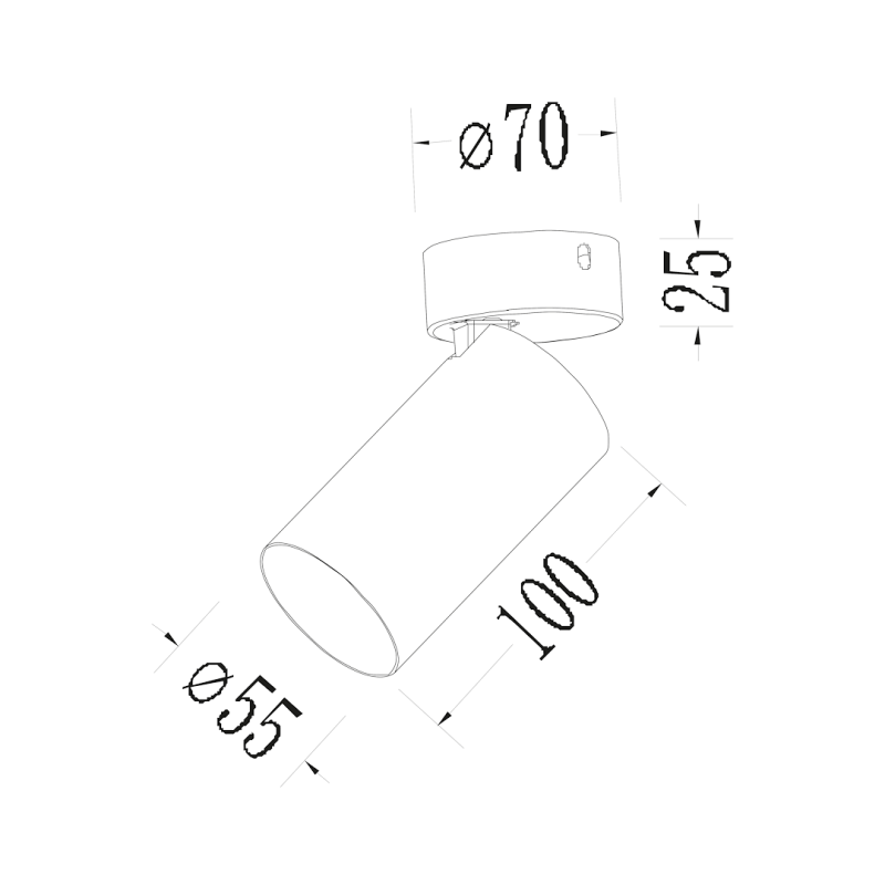 Hero Spot Black Fixture 1xGU10