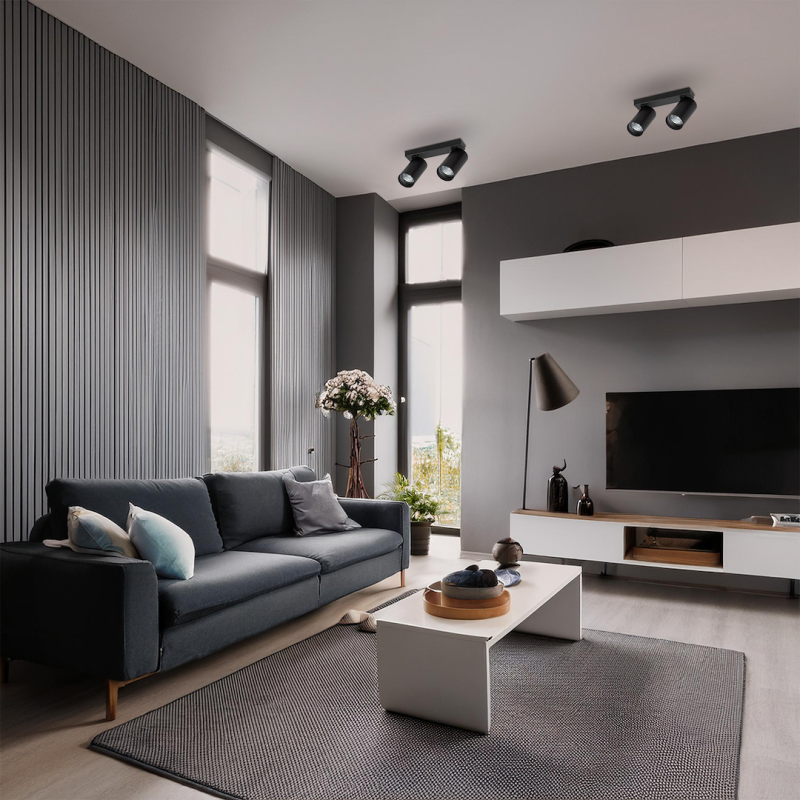 Oprawa Hero Spot Czarny 2xGU10