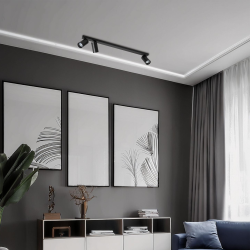 Hero Spot Schwarz 3xGU10 Fassung