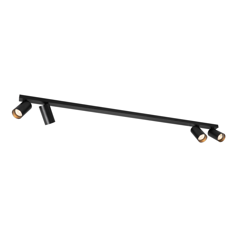 Hero Spot Schwarz 4xGU10 Fassung