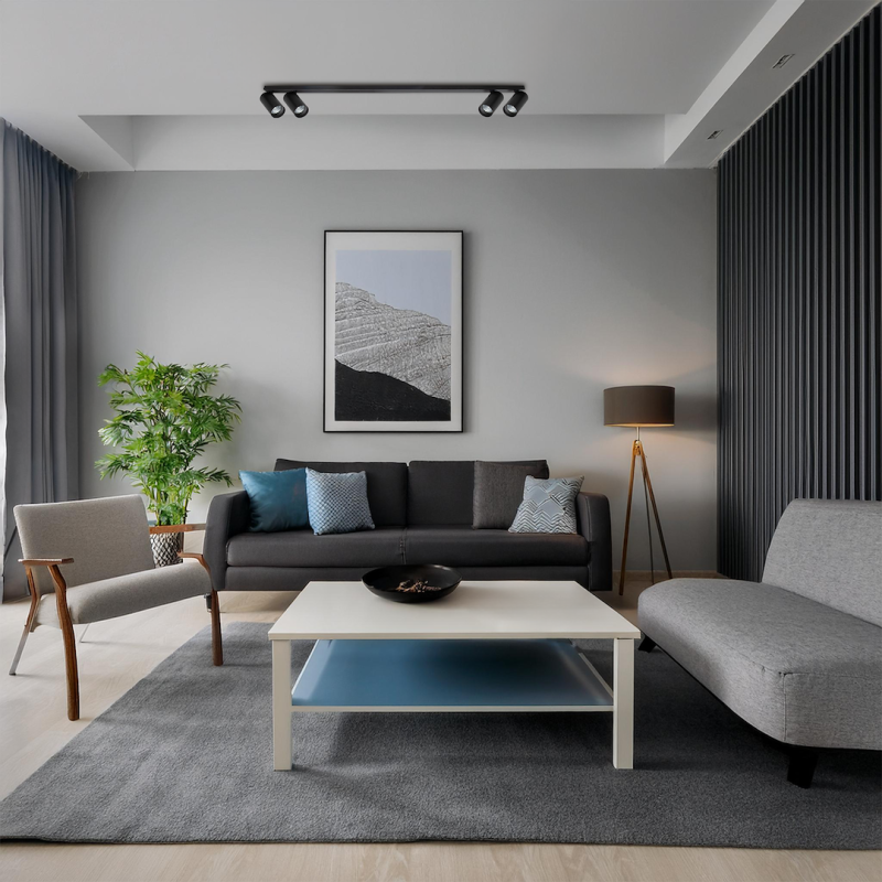 Montura Hero Spot Negro 4xGU10