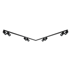 Hero Spot Schwarz 8xGU10 Fassung