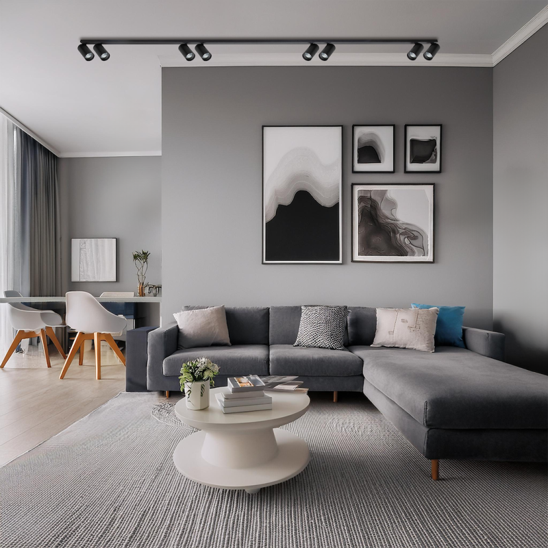 Oprawa Hero Spot Czarny 8xGU10